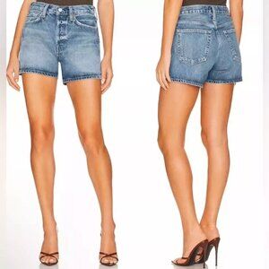 AGOLDE Parker High-Waist Denim Shorts, SIZE 29